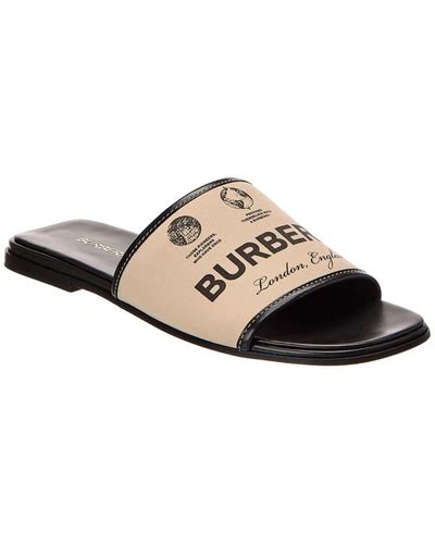 burberry embellished flat leather sandals|burberry sandals for women.